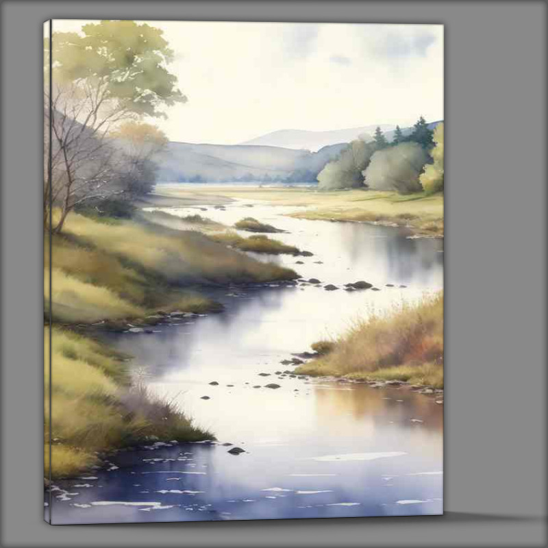 Buy Canvas : (Natures Artistry River Carving Through Diverse Landscapes)