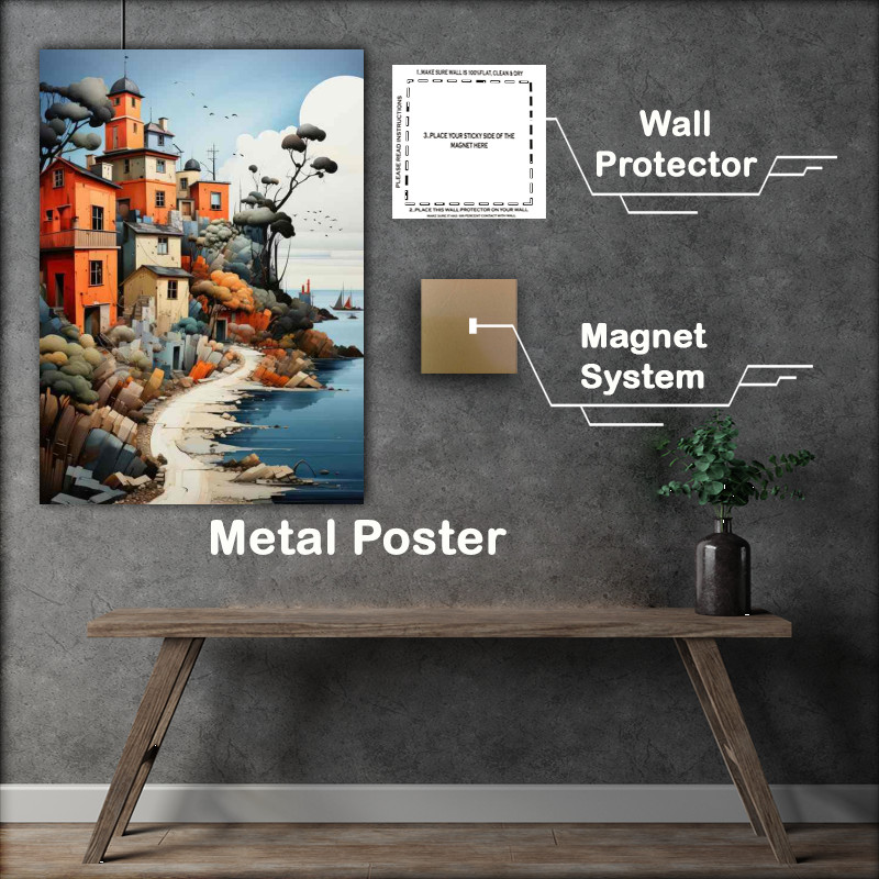 Buy Metal Poster : (Pastels by the sea)