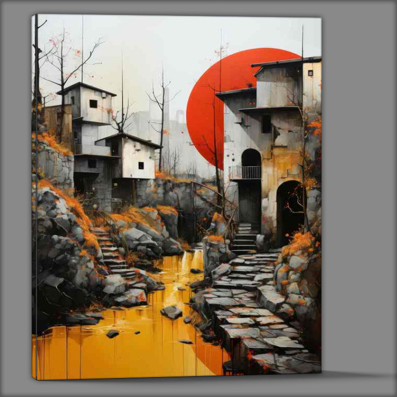 Buy Canvas : (Red Sun Yellow River)