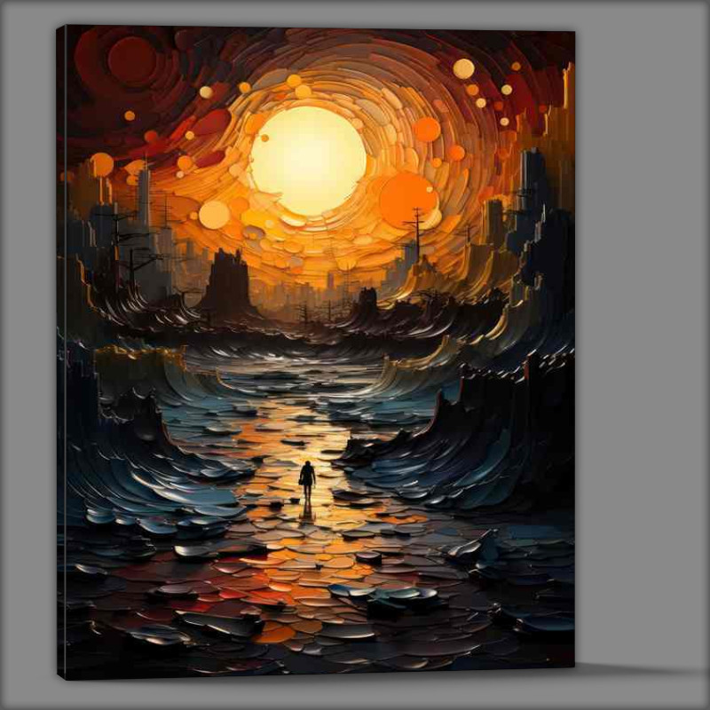 Buy Canvas : (Sunset at the end of days)
