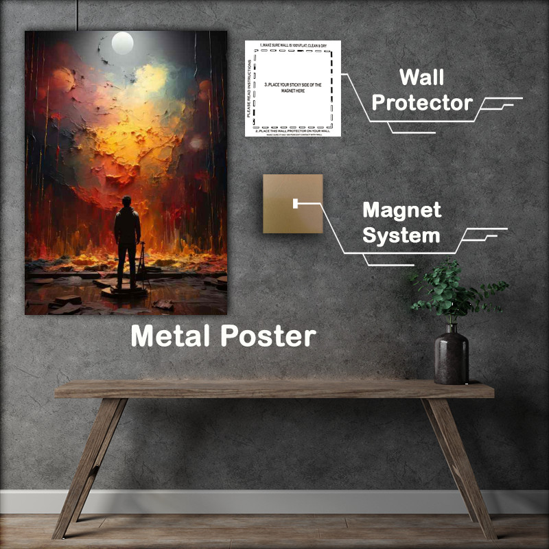 Buy Metal Poster : (Sunset planets)