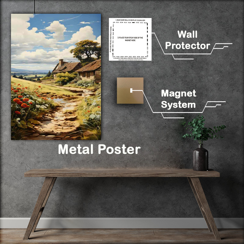 Buy Metal Poster : (The Old Cottage Down The Lane)
