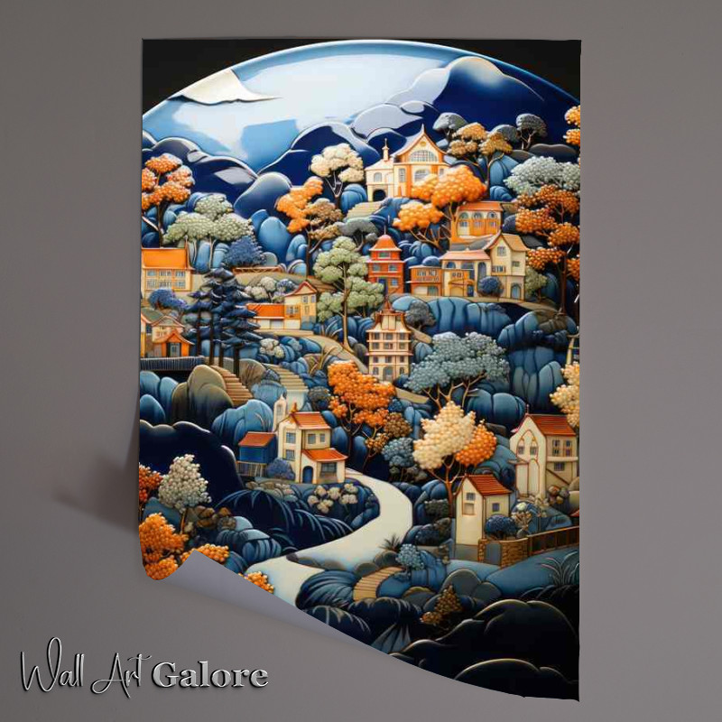Buy Unframed Poster : (The path through the village stuck in time)