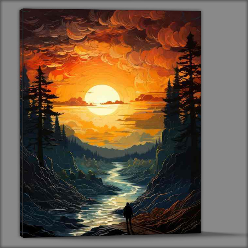 Buy Canvas : (The river to the sun)