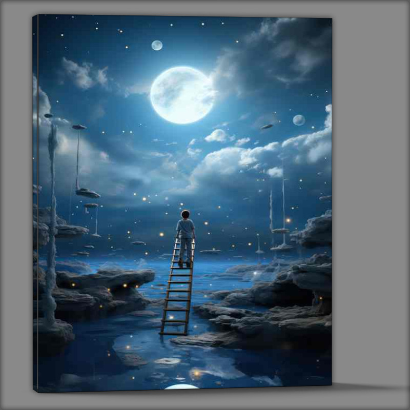 Buy Canvas : (The stairs to the moon)