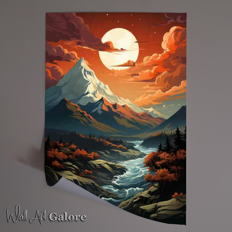 Buy Unframed Poster : (The sun and mountains delight)
