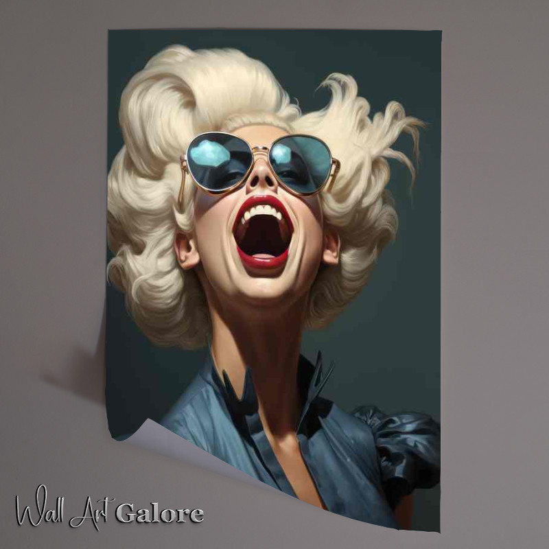 Buy Unframed Poster : (Caricature of lady gaga super pose)