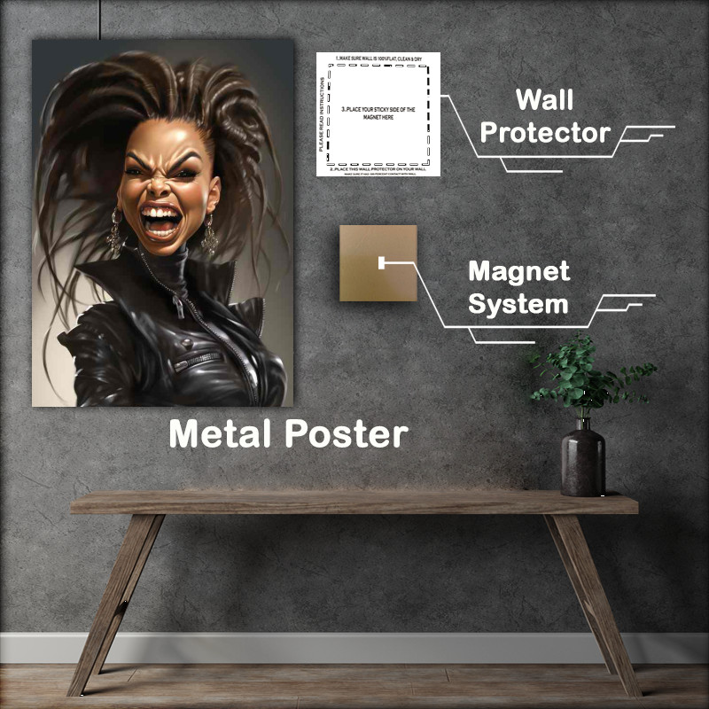 Buy Metal Poster : (Caricature of mel b)