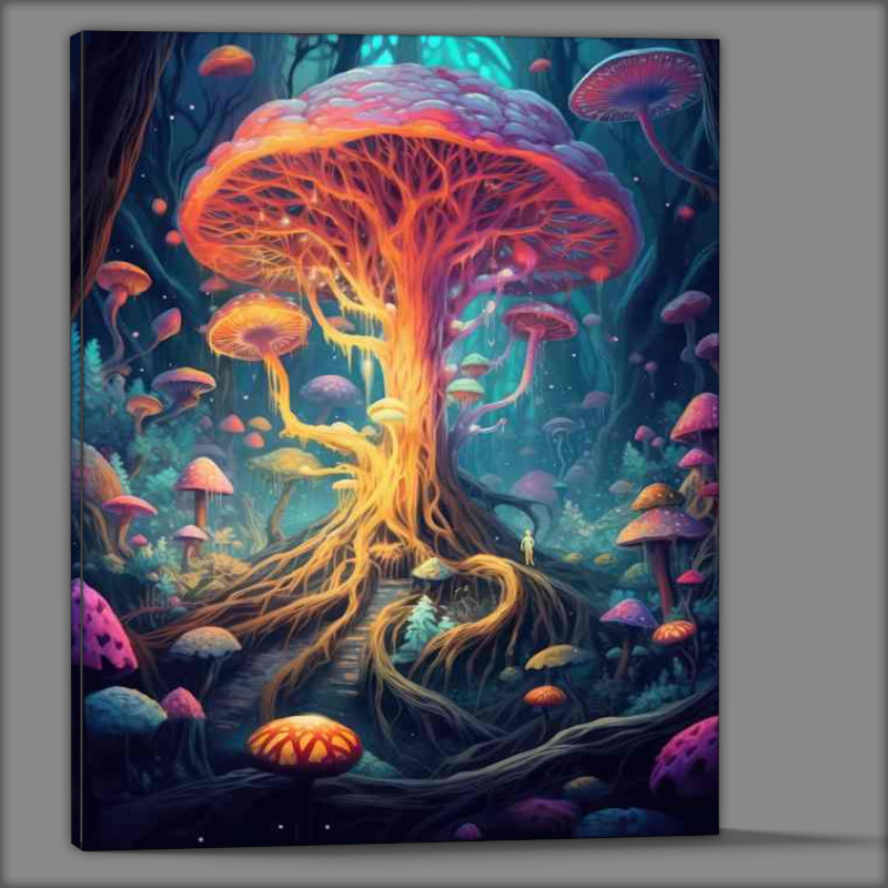 Buy Canvas : (Vibrant Vale of the Mushrooms)