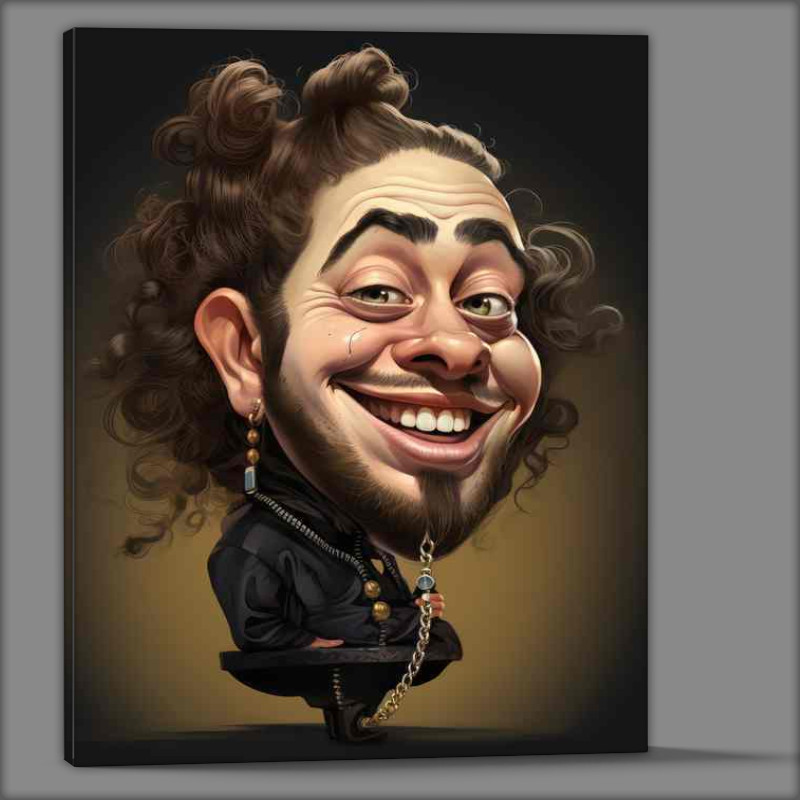 Buy Canvas : (Caricature of post Malone a great smile)