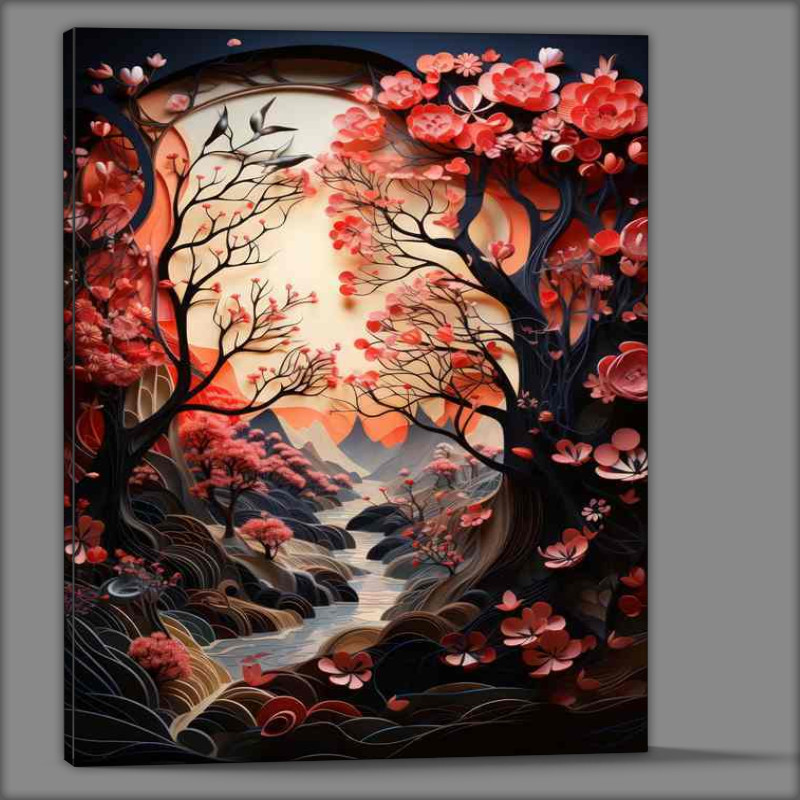 Buy Canvas : (Whispering Wings Paper Crafted Village)