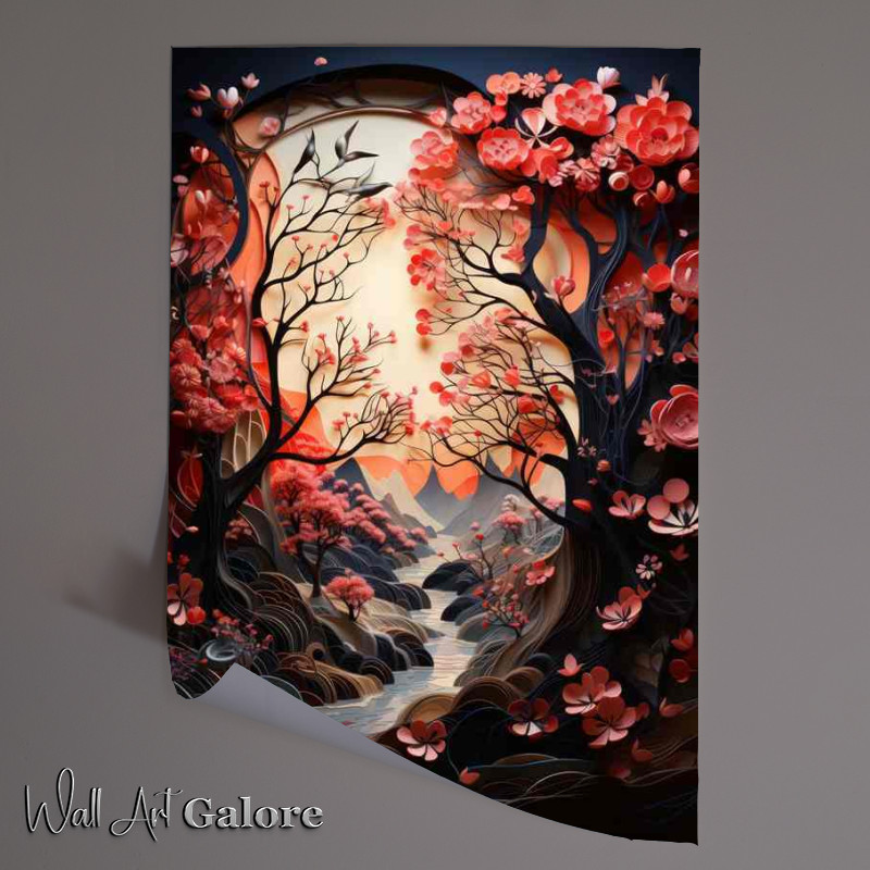 Buy Unframed Poster : (Whispering Wings Paper Crafted Village)