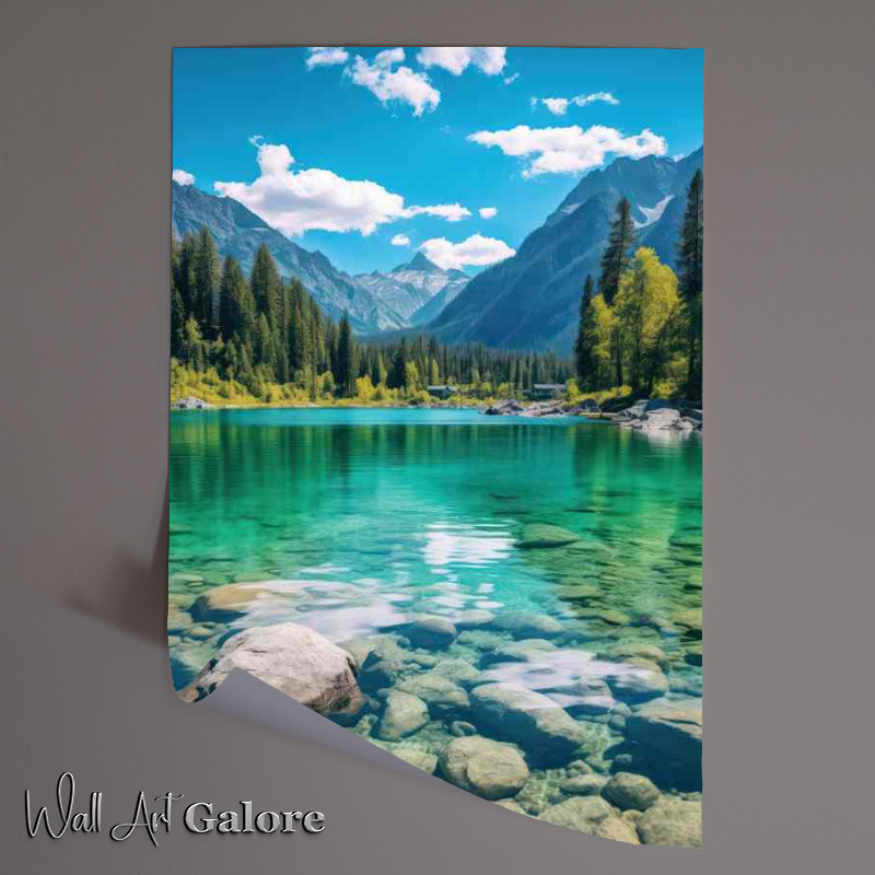 Buy Unframed Poster : (Distant Scenic Blue Wonder)