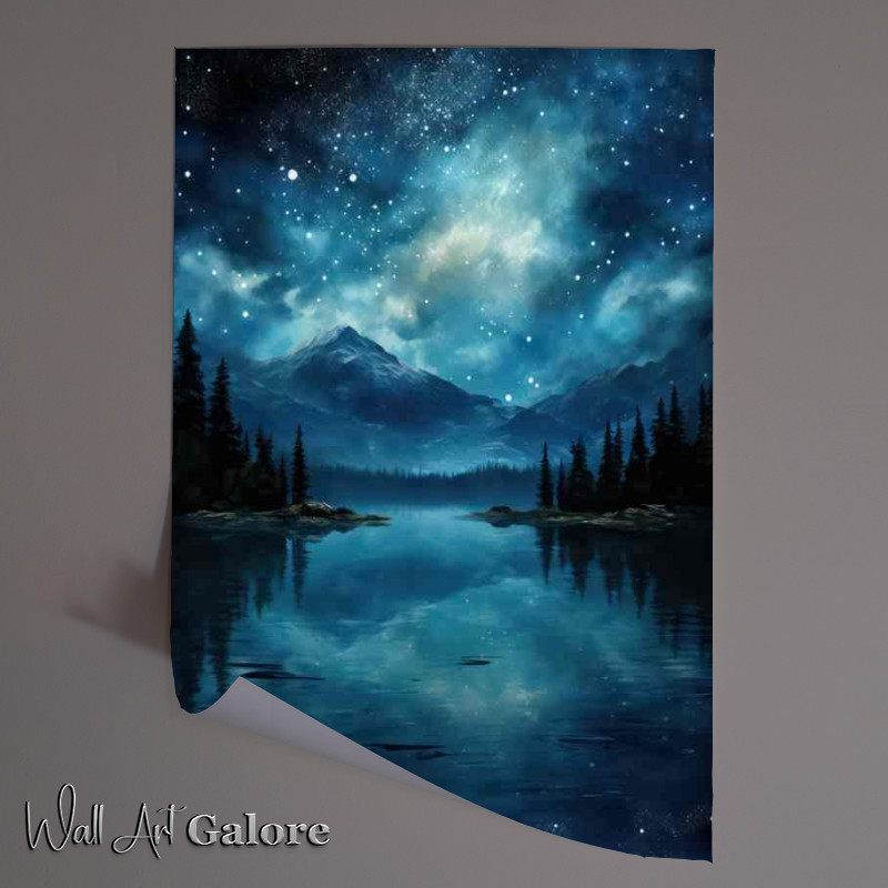 Buy Unframed Poster : (Luminnous Lakeside Milky Way)