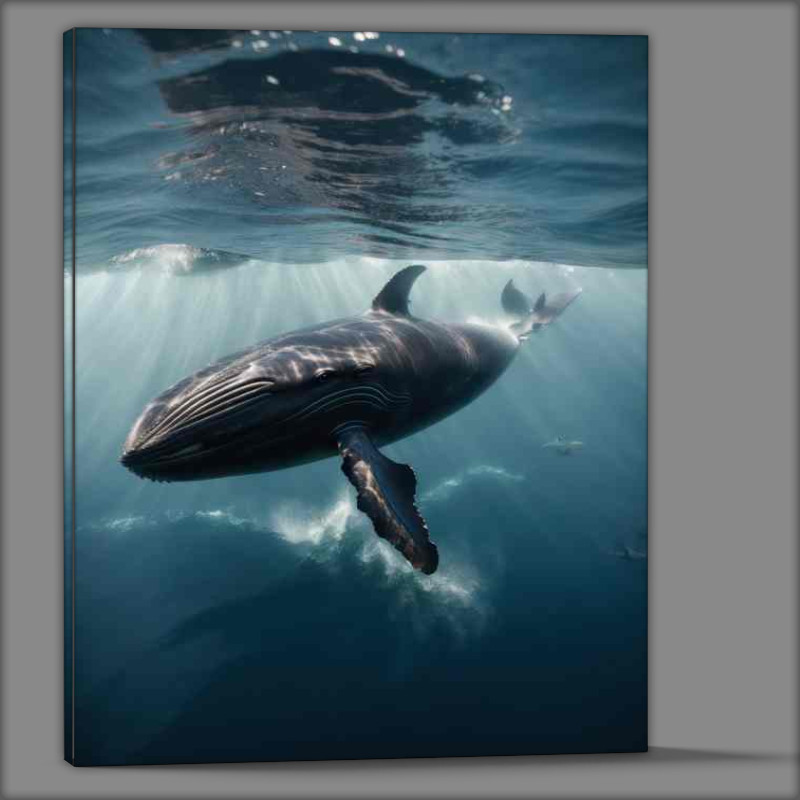 Buy Canvas : (Majestic Whale Under The Sea)