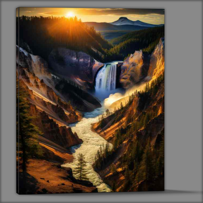 Buy Canvas : (Natures Perfect Picture Yellowstone Canyon)