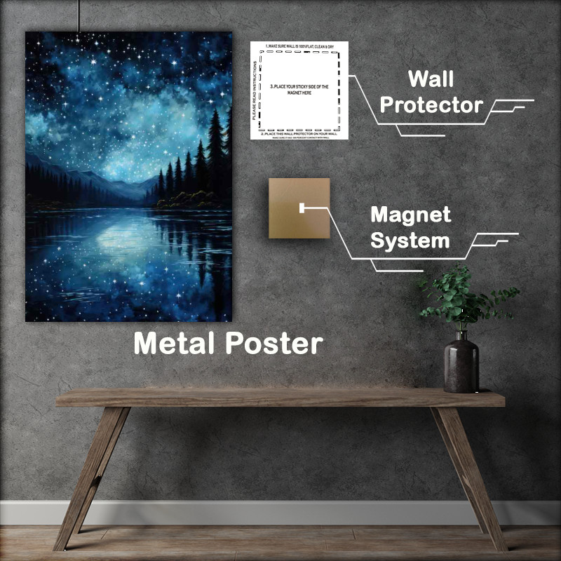 Buy Metal Poster : (Radiant Nights Milky Way)