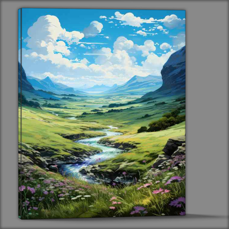 Buy Canvas : (Scenic Meadow View)