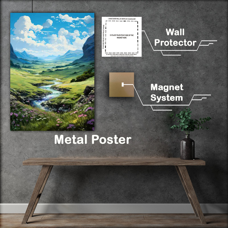 Buy Metal Poster : (Scenic Meadow View)