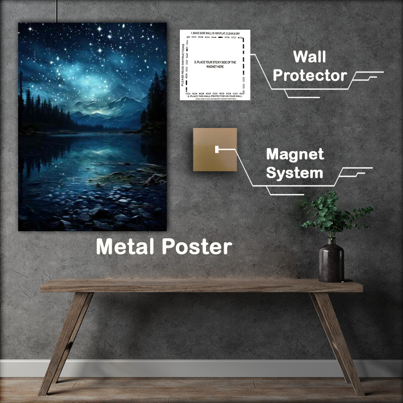 Buy Metal Poster : (Tranquil Universe Beyond Horizons)