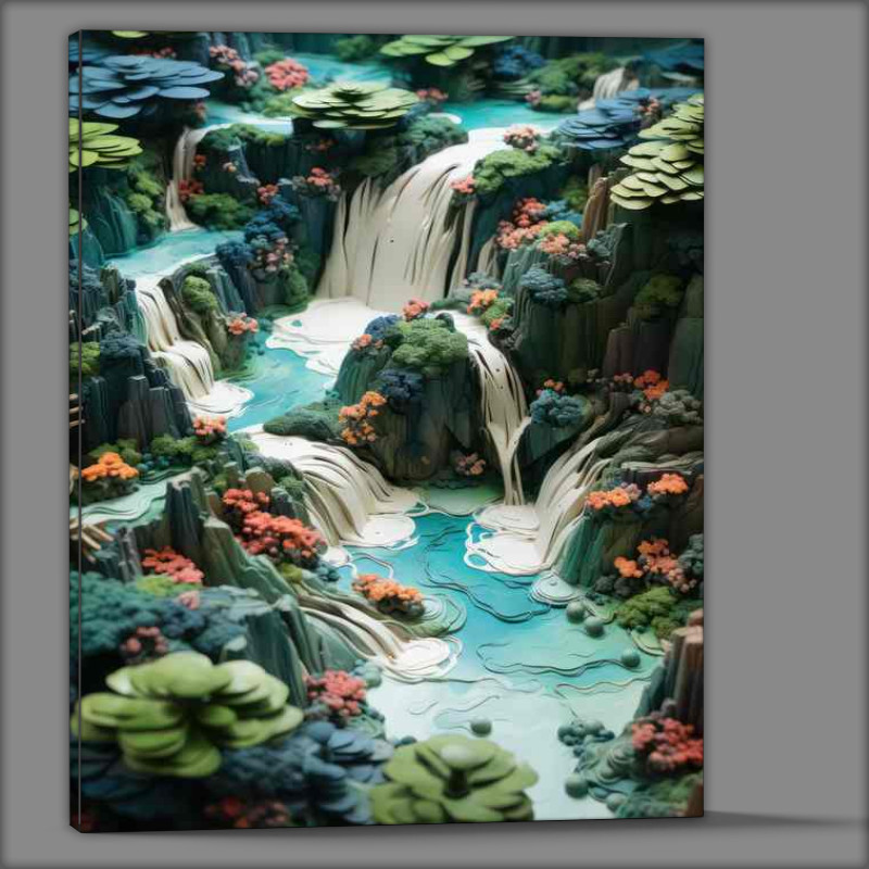 Buy Canvas : (Waterfall Kaleidoscope)