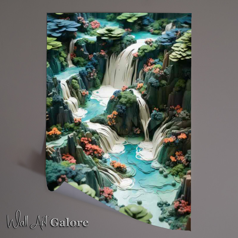 Buy Unframed Poster : (Waterfall Kaleidoscope)