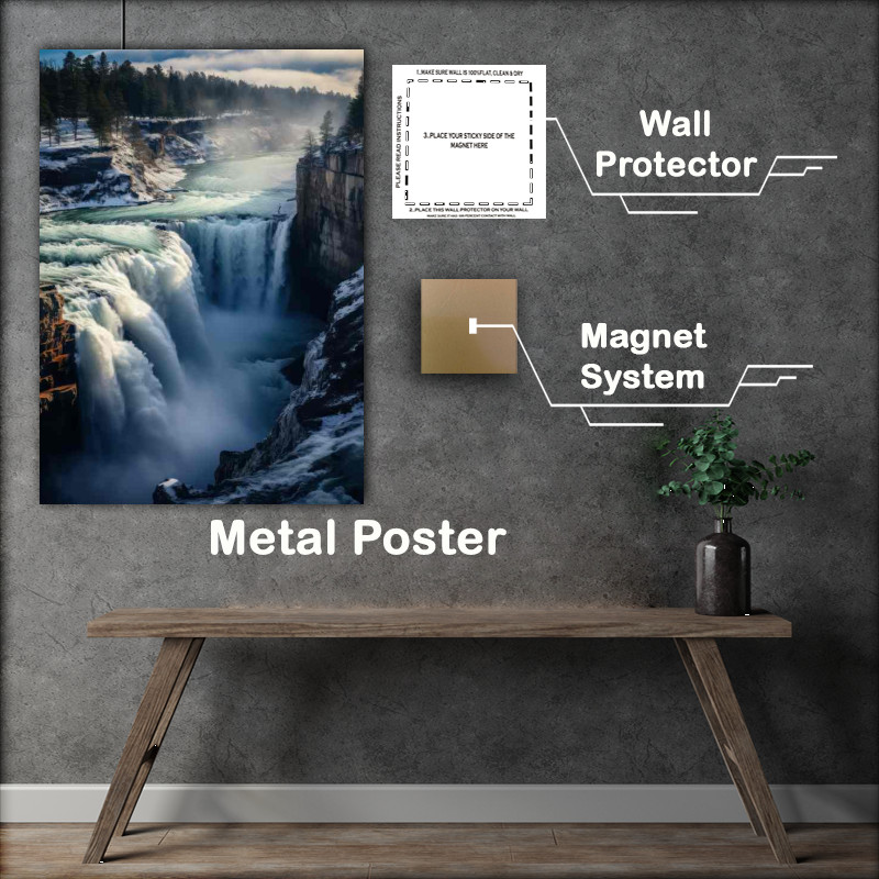 Buy Metal Poster : (Yellowstone Canyon Spectaculor heights)