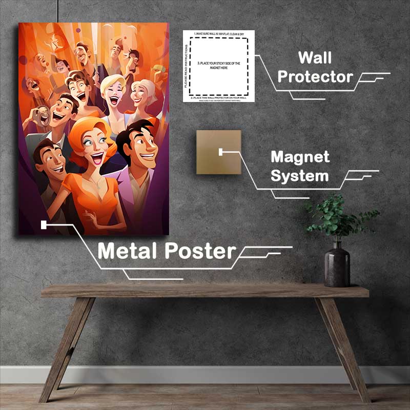 Buy Metal Poster : (Embracing the Undefined Abstract People in Modern Art)