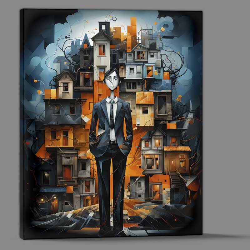 Buy Canvas : (Enigmatic Entities Deciphering Abstract Human Art)