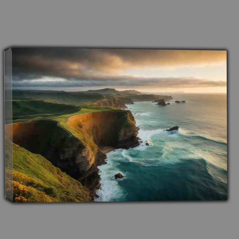 Buy Canvas : (Cliffs and The Stormy Sky)