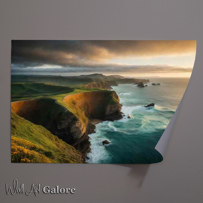 Buy Unframed Poster : (Cliffs and The Stormy Sky)