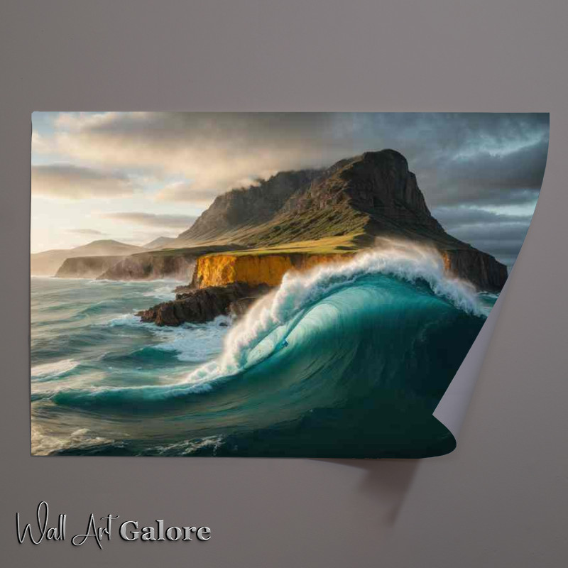 Buy Unframed Poster : (Cliffside Elegance Seascape Masterpiece)