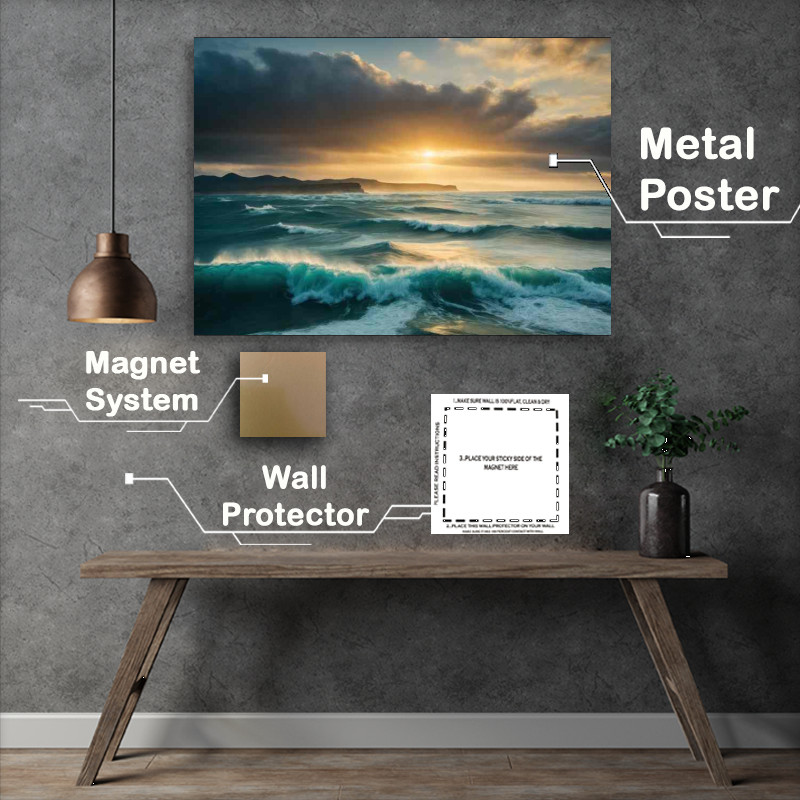 Buy Metal Poster : (Coastal Tranquility Sunsrise)