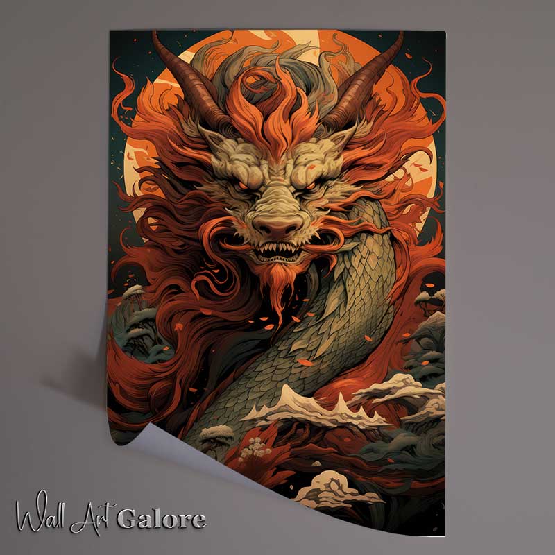 Buy Unframed Poster : (Dragon ball Dragon cartoon style)