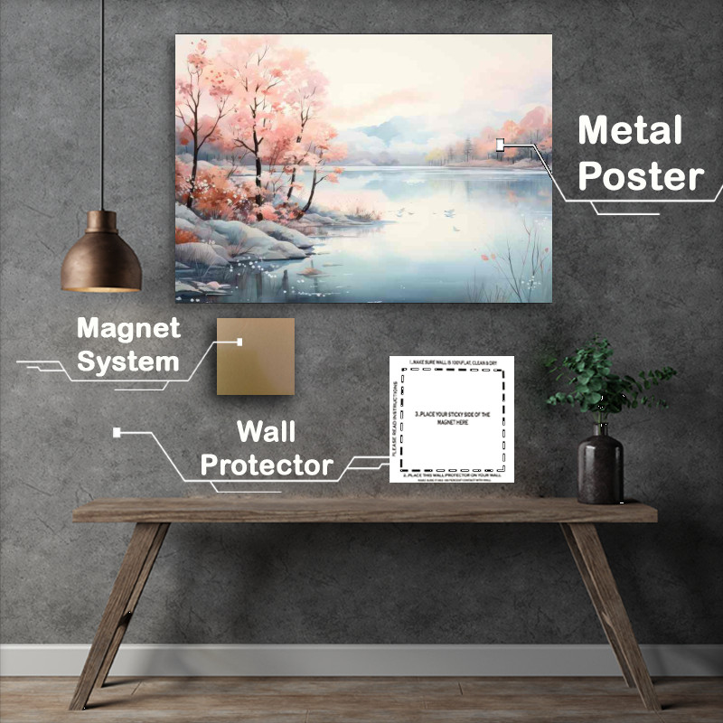 Buy Metal Poster : (Harmony and Serenity in Pink)