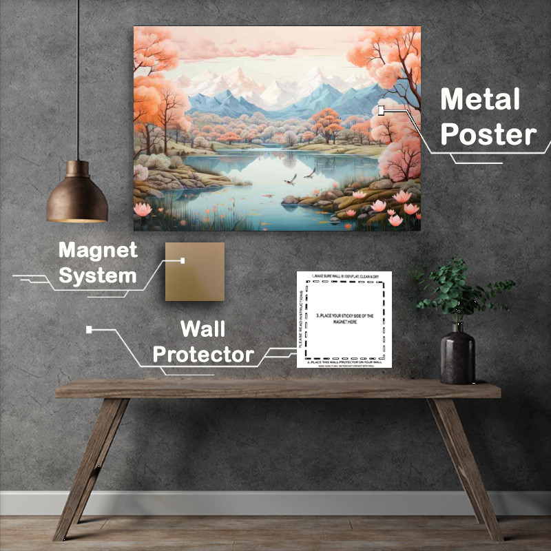 Buy Metal Poster : (Lake Side Magical Moments)