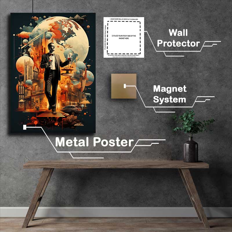 Buy Metal Poster : (Lost in Abstraction Discovering Human Essence)