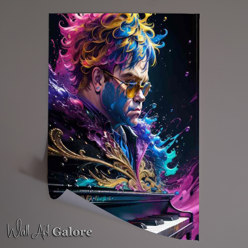 Buy Unframed Poster : (Elton John playin)