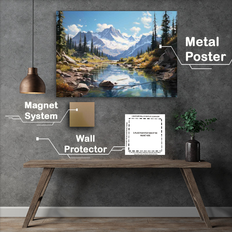Buy Metal Poster : (Natures Dreams A Mountain View)