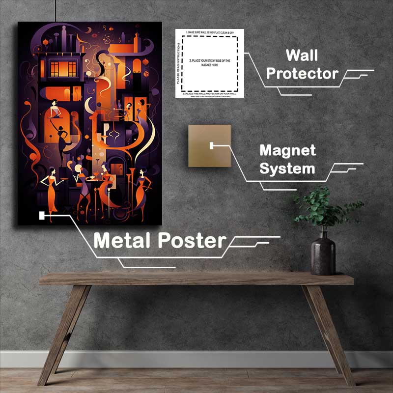 Buy Metal Poster : (Mankinds Essence Portrayed in Abstract Lines)