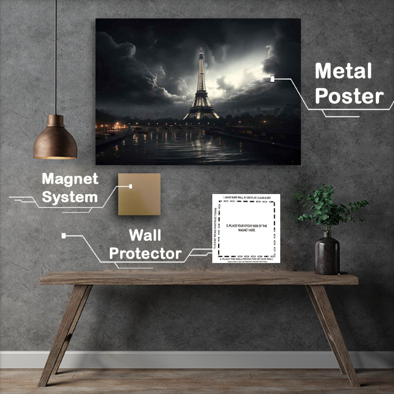 Buy Metal Poster : (Paris In Monochhrome)