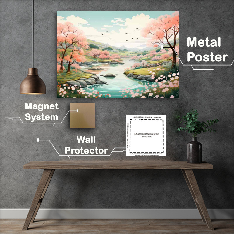 Buy Metal Poster : (Pastel Serenity Spring)