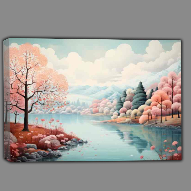 Buy Canvas : (Pretty Lake View A Whimsical Tale)