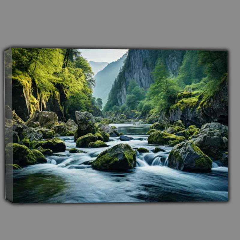 Buy Canvas : (River Rocks A Song of Nature)