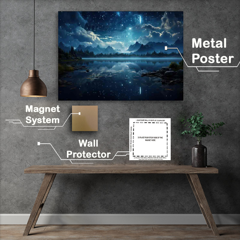 Buy Metal Poster : (Shimmering Nights)