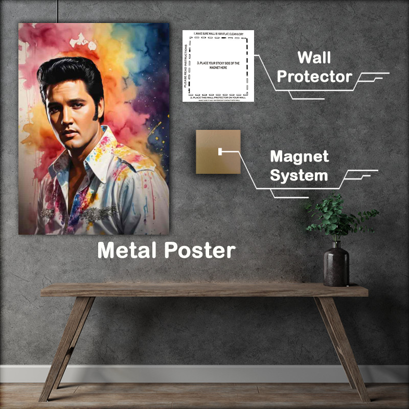 Buy Metal Poster : (Elvis caught in a trap)