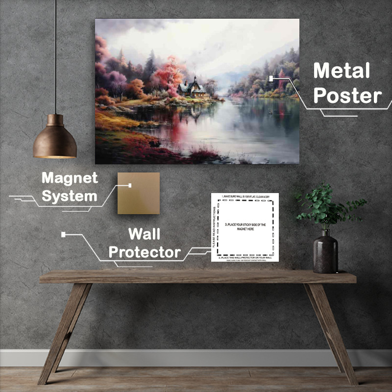 Buy Metal Poster : (Stormy Skies River Ties)