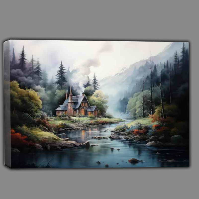 Buy Canvas : (Stream and Cabin A Sweet Melancholy)