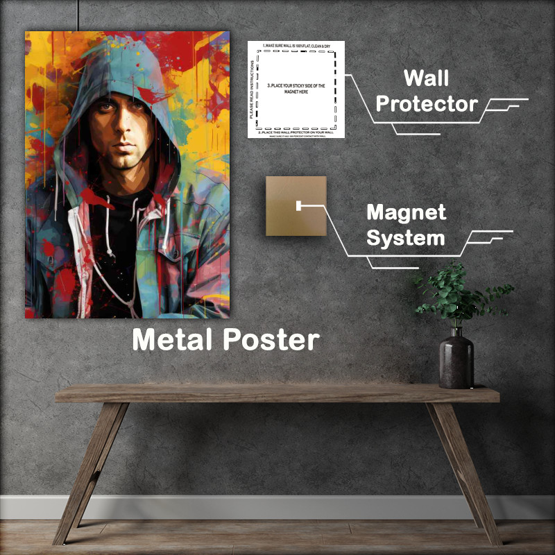 Buy Metal Poster : (Eminem Very colourful)