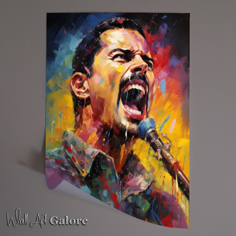 Buy Unframed Poster : (Freddie Mercury Very colourful)